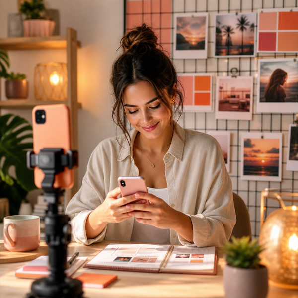 Illustration des logos Instagram et Facebook avec une IA analysant des photos pour détecter des signaux d’âge.