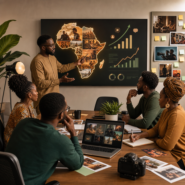 Visual zur afrikanischen Kino-Kampagne mit Filmschaffenden und Publikum aus dem ganzen Kontinent