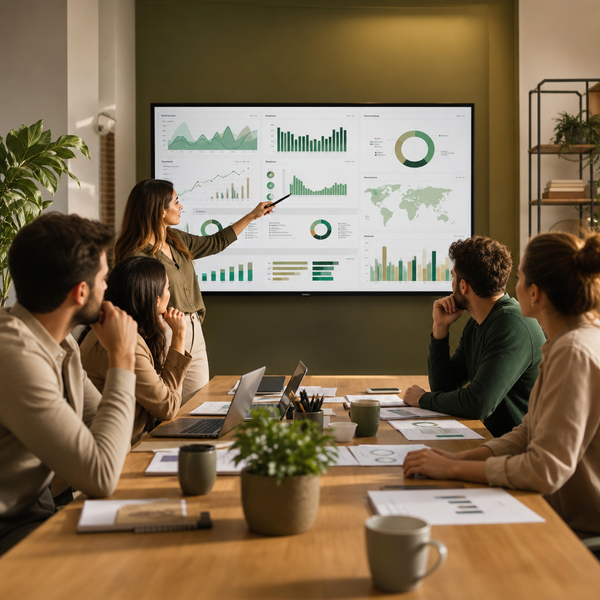 Una dashboard social media moderna con grafici, KPI e widget di reporting