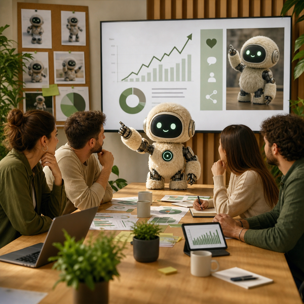 Concepto de robot peludo inspirado en el nuevo lanzamiento del creador de Roomba
