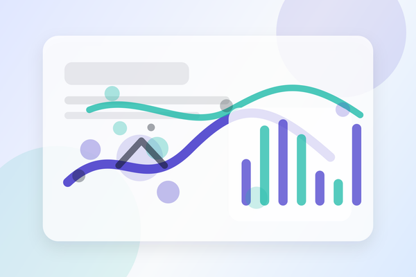 Illustration of an open letter about AI policy with social media analytics and growth dashboard elements