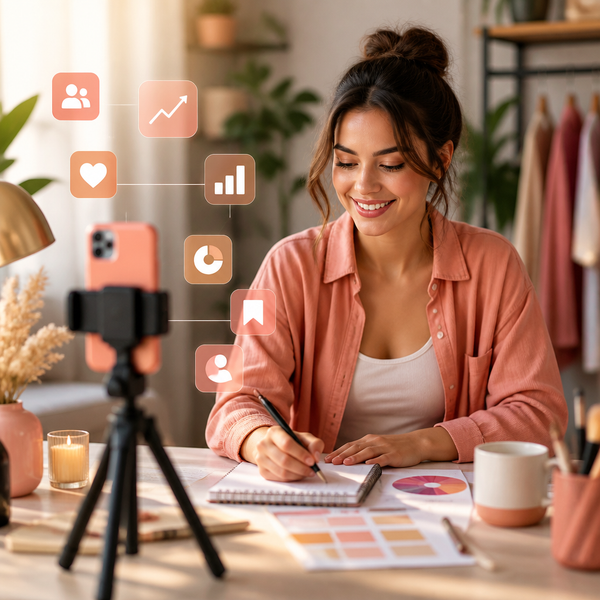 Pantalla de ordenador con métricas de Instagram y tendencias de engagement