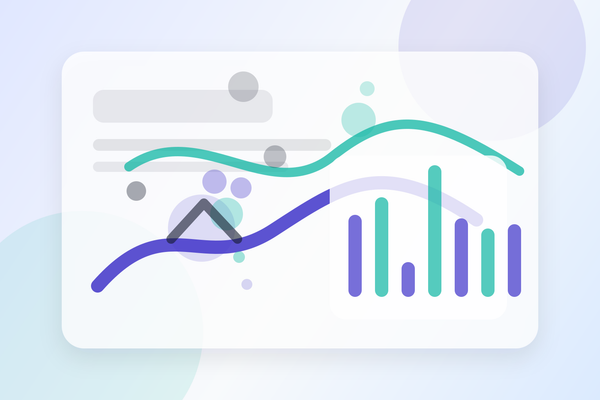 Řady serverových racků v moderním datovém centru a dashboard metrik sociálních sítí na monitoru