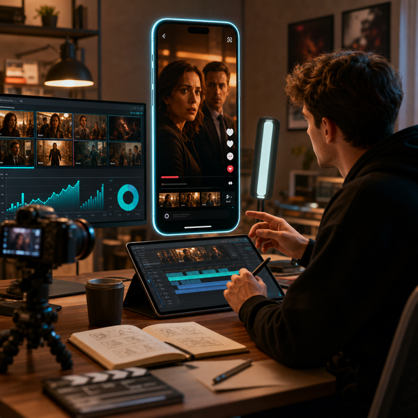 Akıllı telefon ekranında Netflix Clips dikey video akışı ve kısa içerik kartları