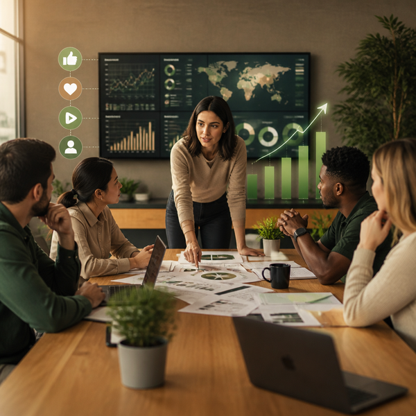 Dashboard met social media compliance meldingen en goedkeuringsprocessen