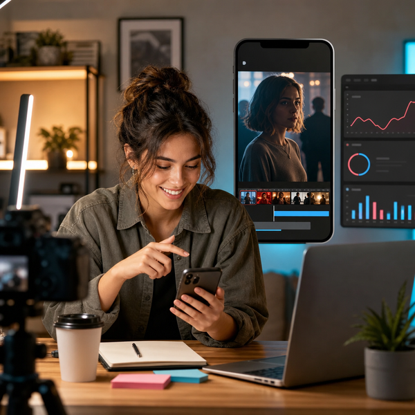 Verticaal Netflix Clips-videofeed op een smartphone met korte video-tiles