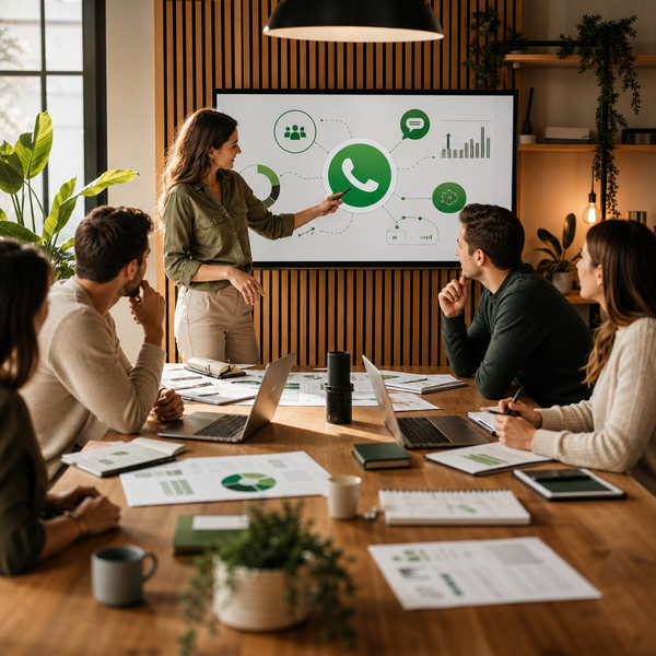 Pianificazione della strategia WhatsApp marketing per il 2026 su smartphone e laptop