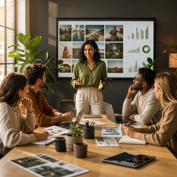 Concepto del anuncio de financiación de Wirestock con flujos de datos creativos para una estrategia de marketing en redes sociales