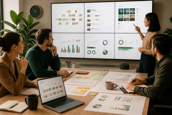 herramientas programacion para redes sociales creator workspace with metrics dashboard, planning checklist, and campaign board