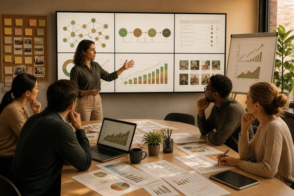word edit shift recommendations steer AI search briefing workspace with query map, ads dashboard, and source checklist