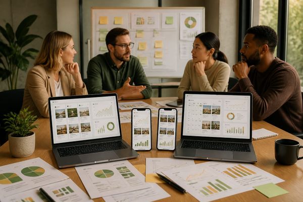 buffer hootsuite flujo trabajo precios creator workspace with metrics dashboard, planning checklist, and campaign board
