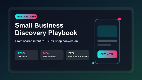 Built on TikTok 2026 small business discovery playbook cover