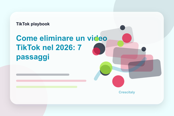 Creator che elimina un video TikTok da smartphone mentre controlla analytics ed engagement.