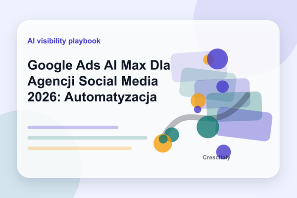 Google Ads AI Max Dla Agencji Social Media 2026: Automatyzacja Kampanii cover image for social media growth strategy and social media campaign planning