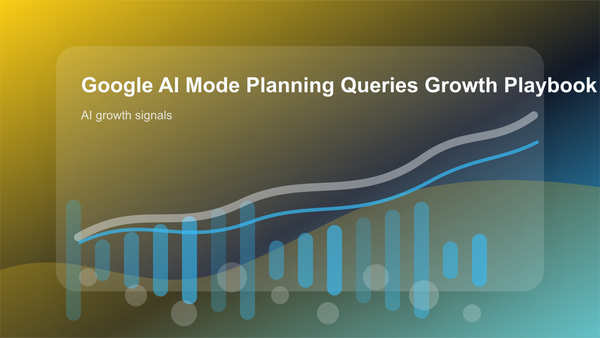 Google AI Mode Planning Queries Growth Playbook for Agencies In  cover showing ai growth signals, content workflow, and performance checks