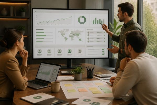 como hacer performance priorice clientes creator workspace with metrics dashboard, planning checklist, and campaign board