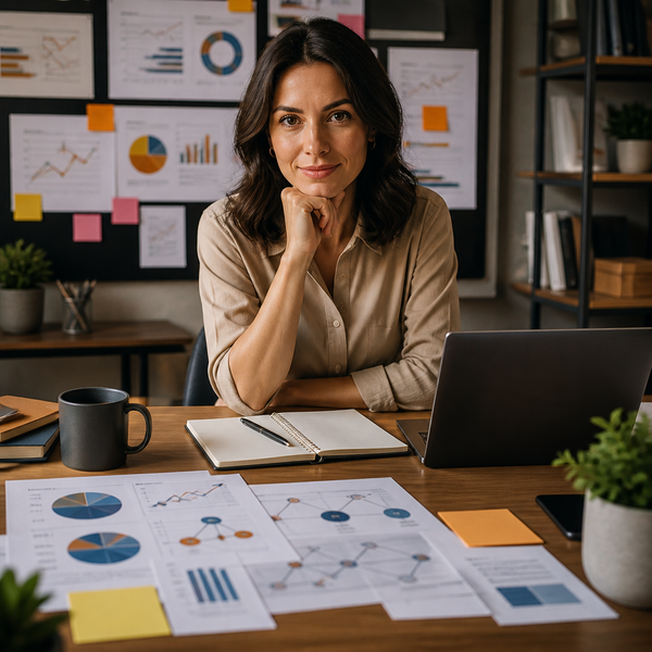 Professional creator checking LinkedIn feed and verifying AI-assisted post authenticity