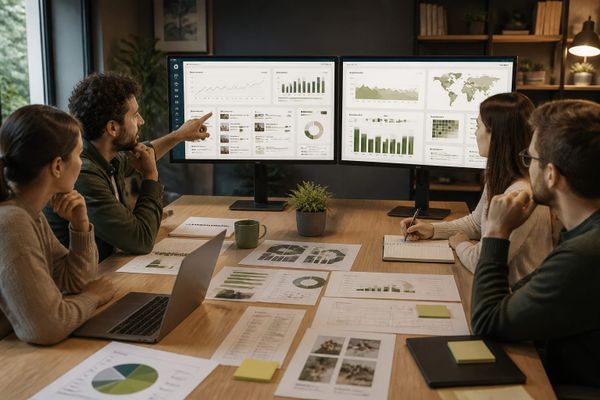 Dashboard Metricool collegato a Google Looker Studio che mostra metriche social