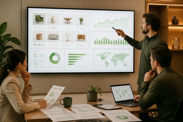 Dashboard view of Microsoft Ads Product Explorer showing catalog insights and metrics