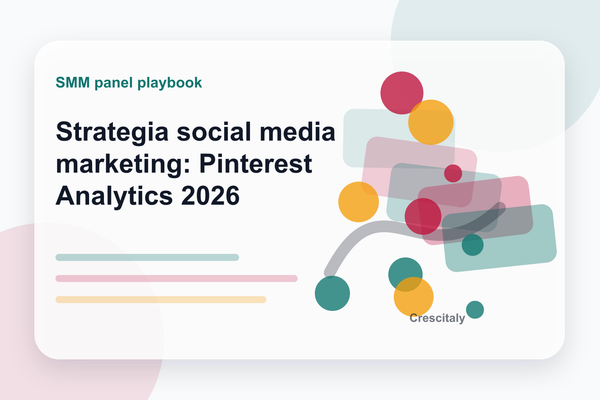 Vista dashboard di Pinterest Analytics con impression, saves e insight sull’audience