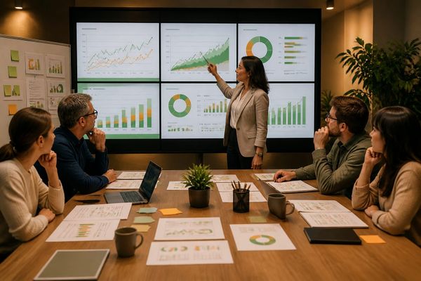 Dashboard showing SEO and social media metrics for 2026