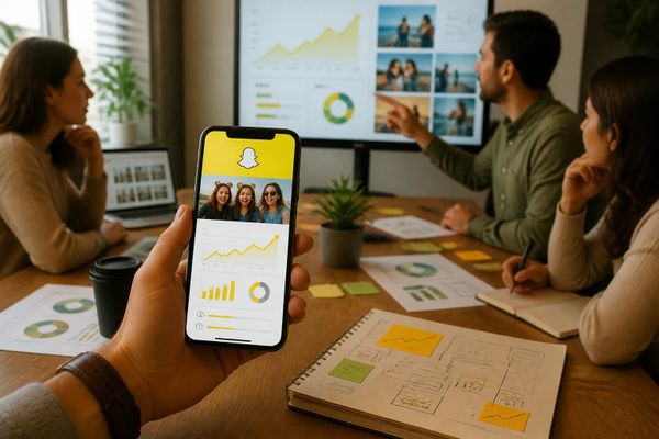 engagement snapchat guia practica para creator workspace with metrics dashboard, planning checklist, and campaign board