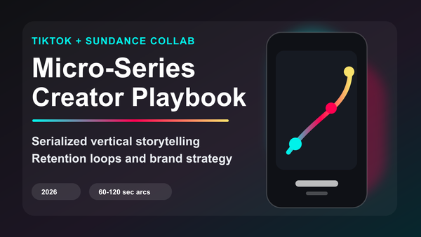 TikTok Sundance micro-series program 2026 creator growth playbook cover