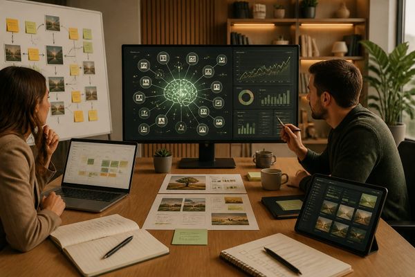 things every marketer should doing AI search briefing workspace with query map, ads dashboard, and source checklist