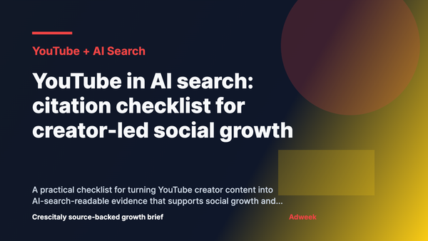 YouTube creator content flowing into AI search citations and social growth signals
