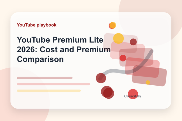 YouTube Premium Lite 2026 comparison chart with cost, features, Premium trade-offs, creator impact, and audience signals.