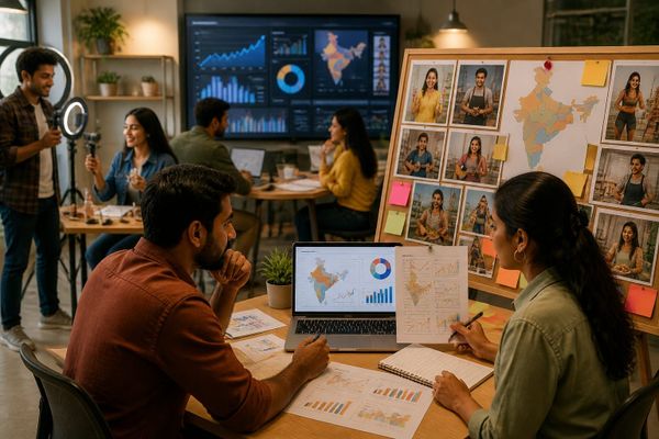 creator training programs india scouting creator workspace with metrics dashboard, planning checklist, and campaign board