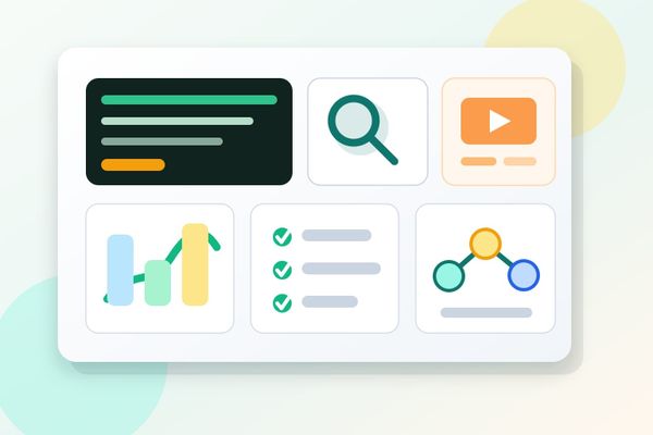 Dashboard view showing Google Search Console social and video platform properties data for creators