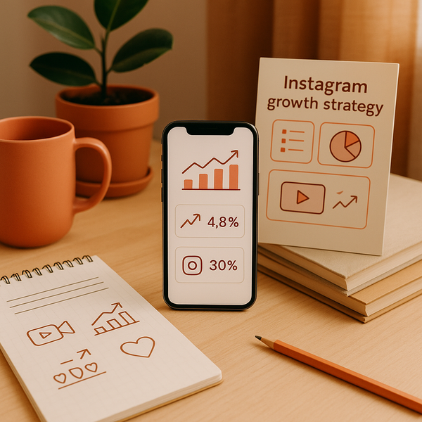 A person analyzing Instagram data on a tablet with various charts and graphs displayed, symbolizing effective Instagram growth strategy.