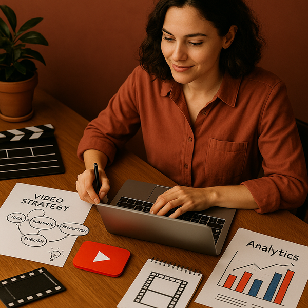 Una pantalla digital vibrante mostrando las nuevas herramientas creativas y paneles de análisis de YouTube.