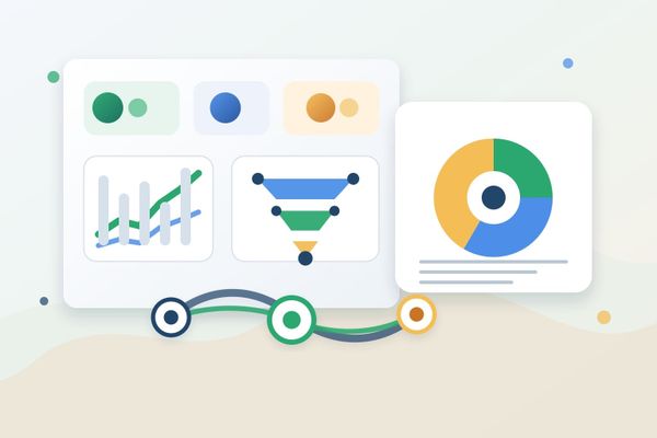 Dashboard showing social media attribution metrics and revenue conversion funnels