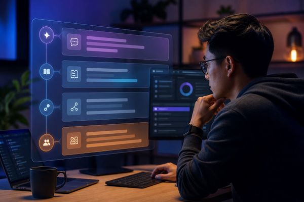 meta makes mang bang hanh AI search briefing workspace with query map, ads dashboard, and source checklist