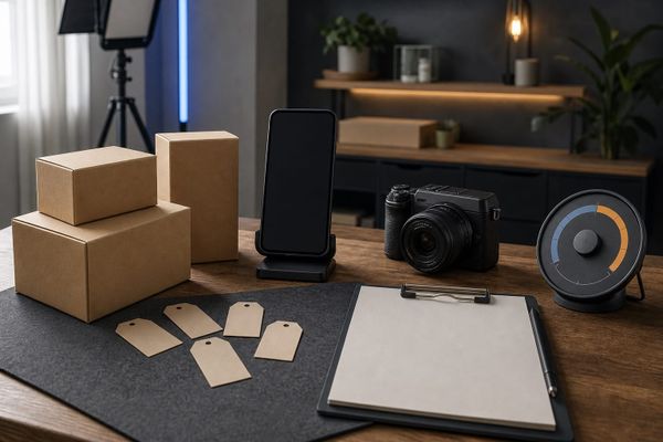 youtube shopping amazon creator product video planning desk with performance dashboard and creator workflow board