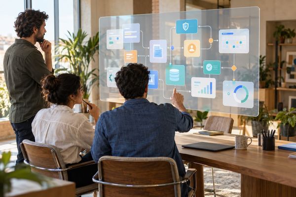 Dashboard de auditoría IA del agente Gemini de Google con nueve pasos, permisos, costes y controles humanos