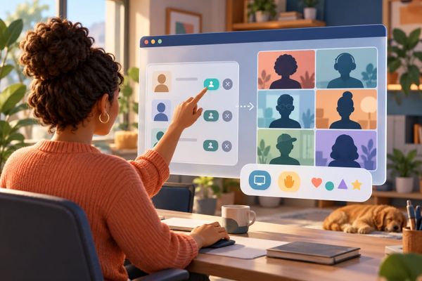 WhatsApp Guest Calls em tela (screen) de navegador com anfitriã aprovando convidados para uma chamada em grupo no Brasil