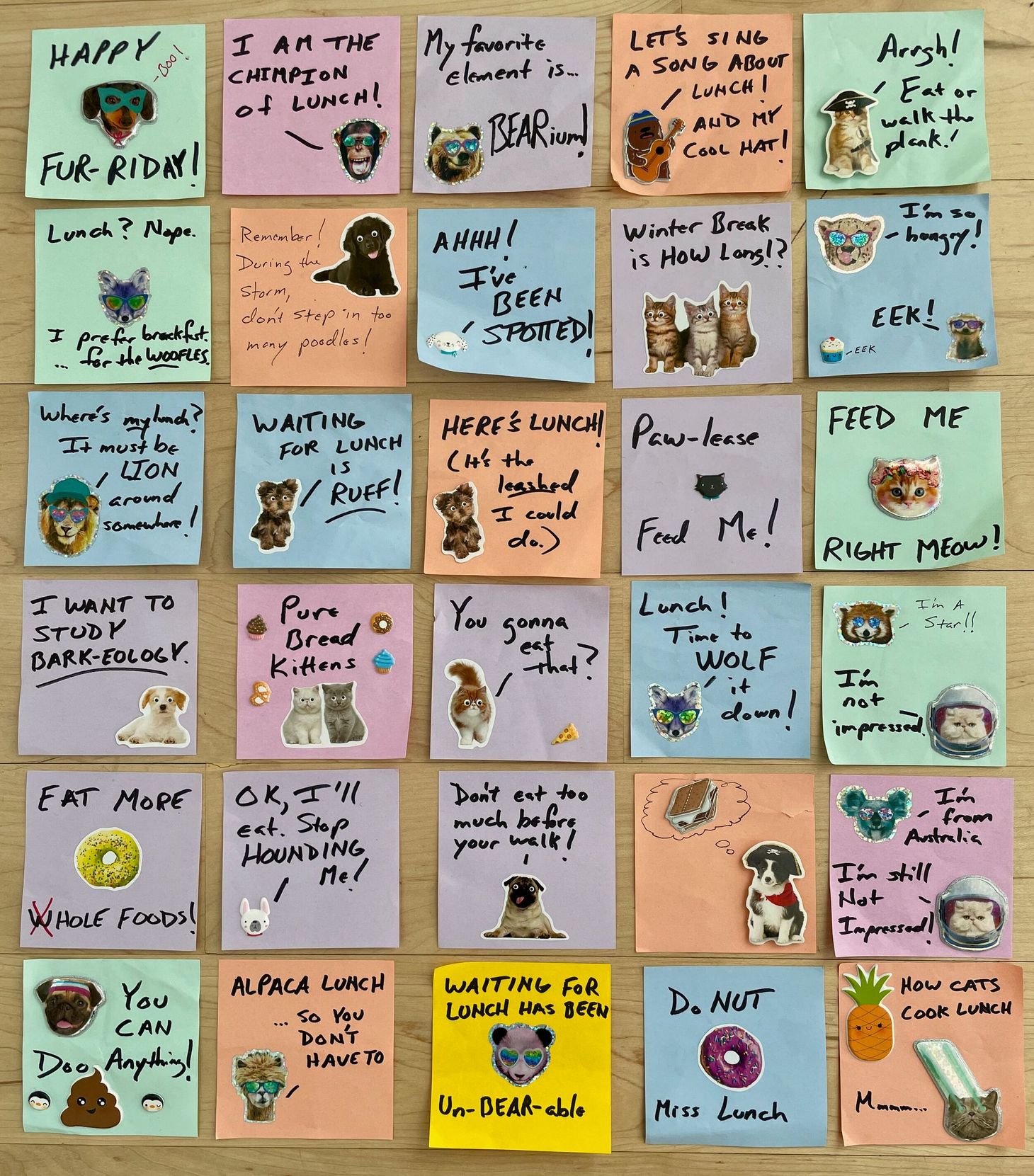 Daily Lunch Notes
