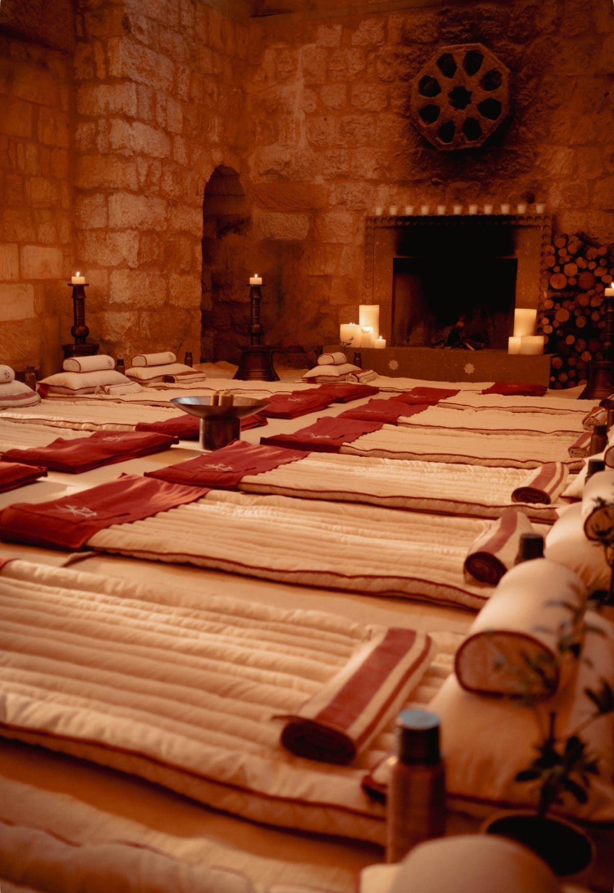The prepared room in warm light