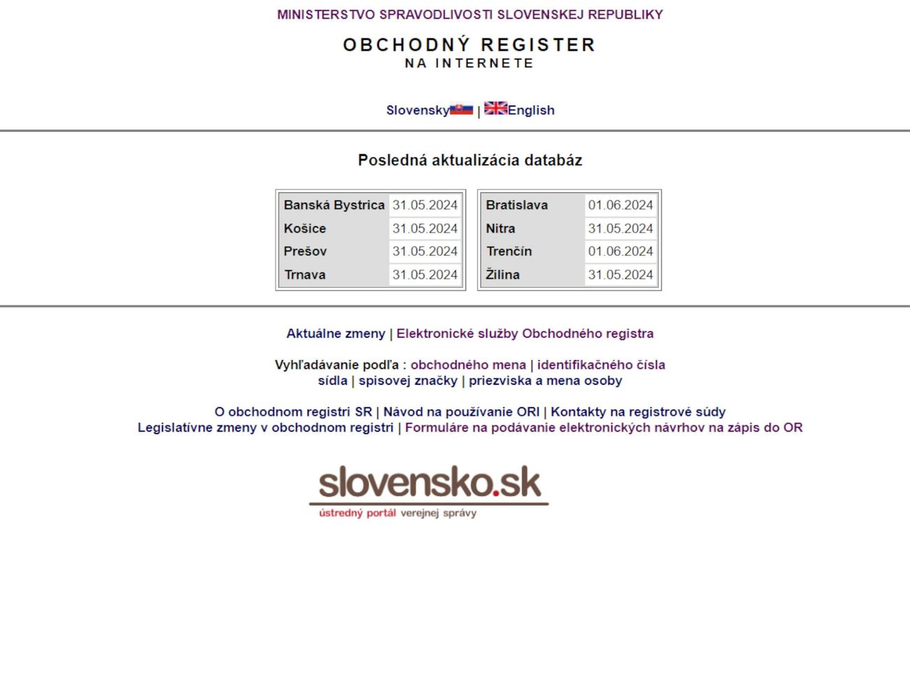 Služby obchodného registra majú nový dizajn