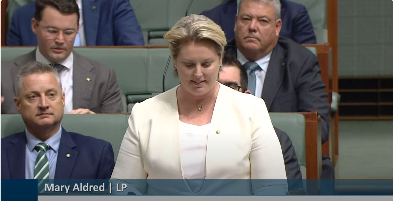 Aldred makes first speech, sets agenda for parliamentary term