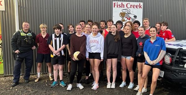 Foster police share road safety reality check with young footballers