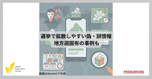 選挙で拡散しやすい偽・誤情報の典型パターン 地方選固有の事例も【プレバンキング】