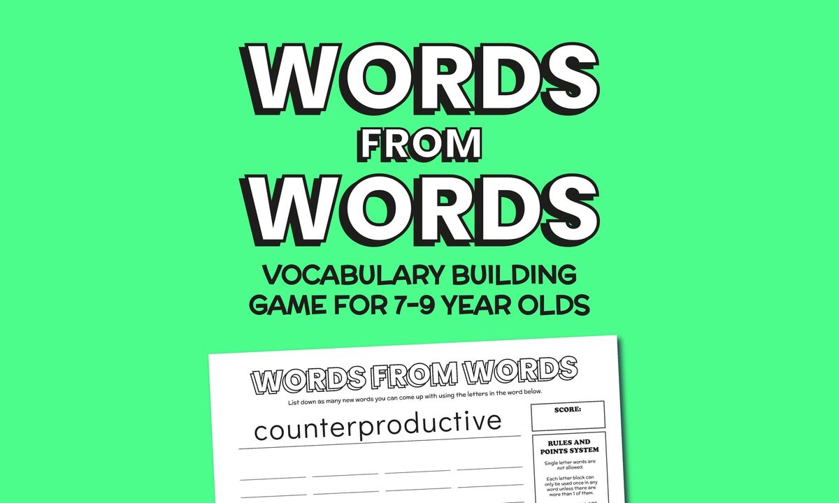 Words from Words: Vocabulary Game