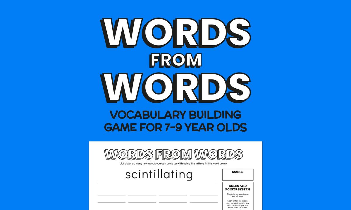 Words from Words: Vocabulary Game