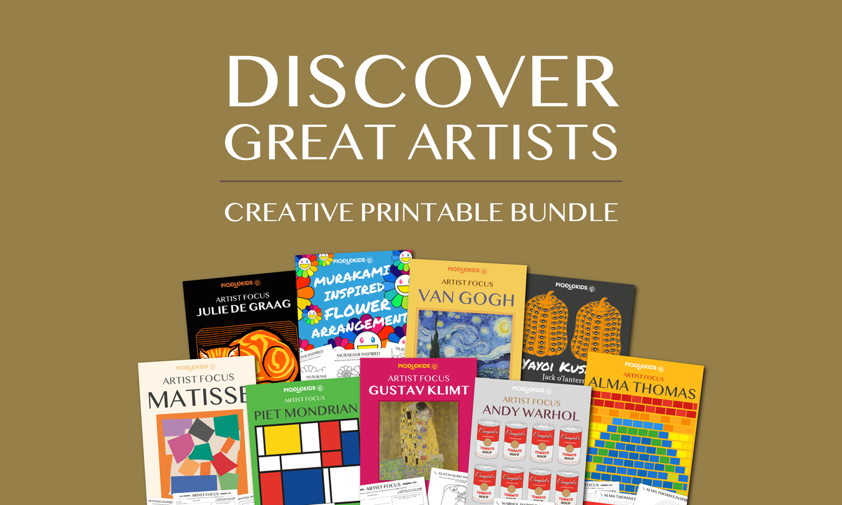 Discover Great Artists Through Colouring: Creative Printable Bundle