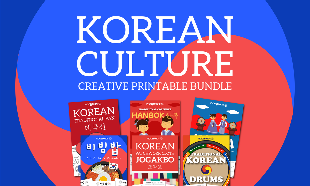 Learn Korean Culture Through Art: An Elementary Printable Activity Bundle