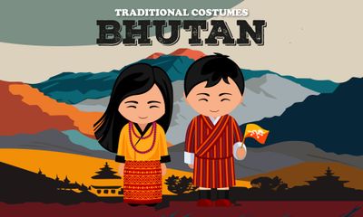 Traditional Costumes: Bhutanese Kira and Gho